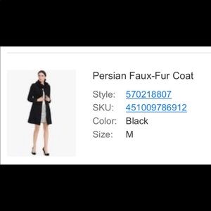 medium sized black Persian coat